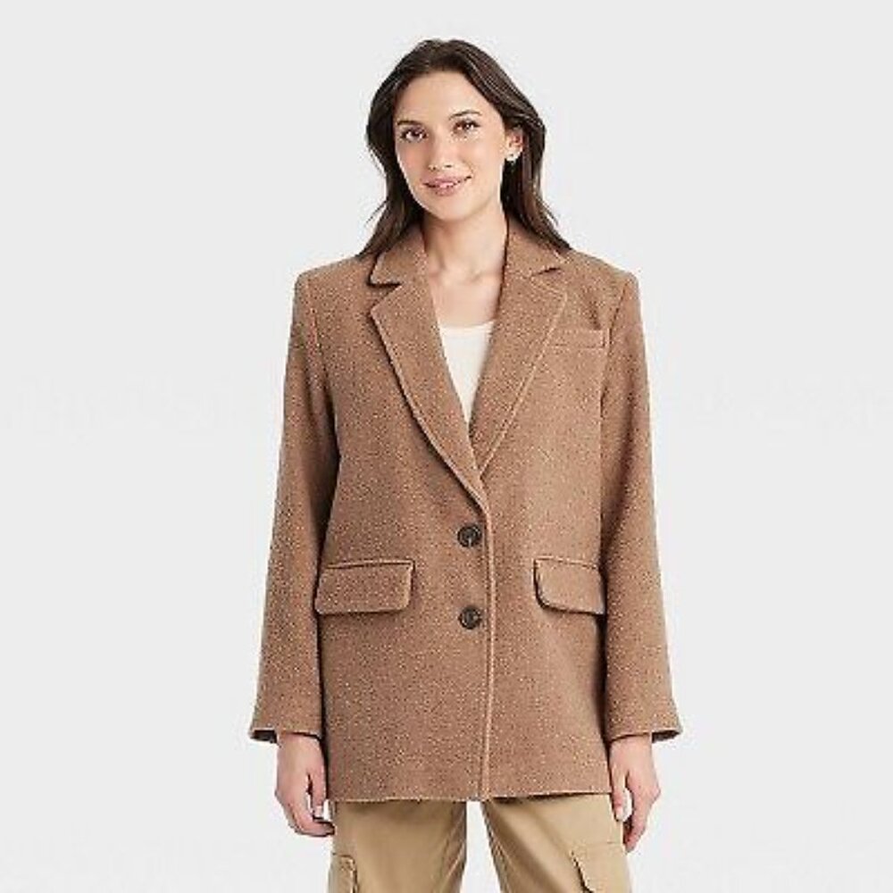 Universal Thread Oversized Boxy Classic Blazer Jacket Tan Camel Size S